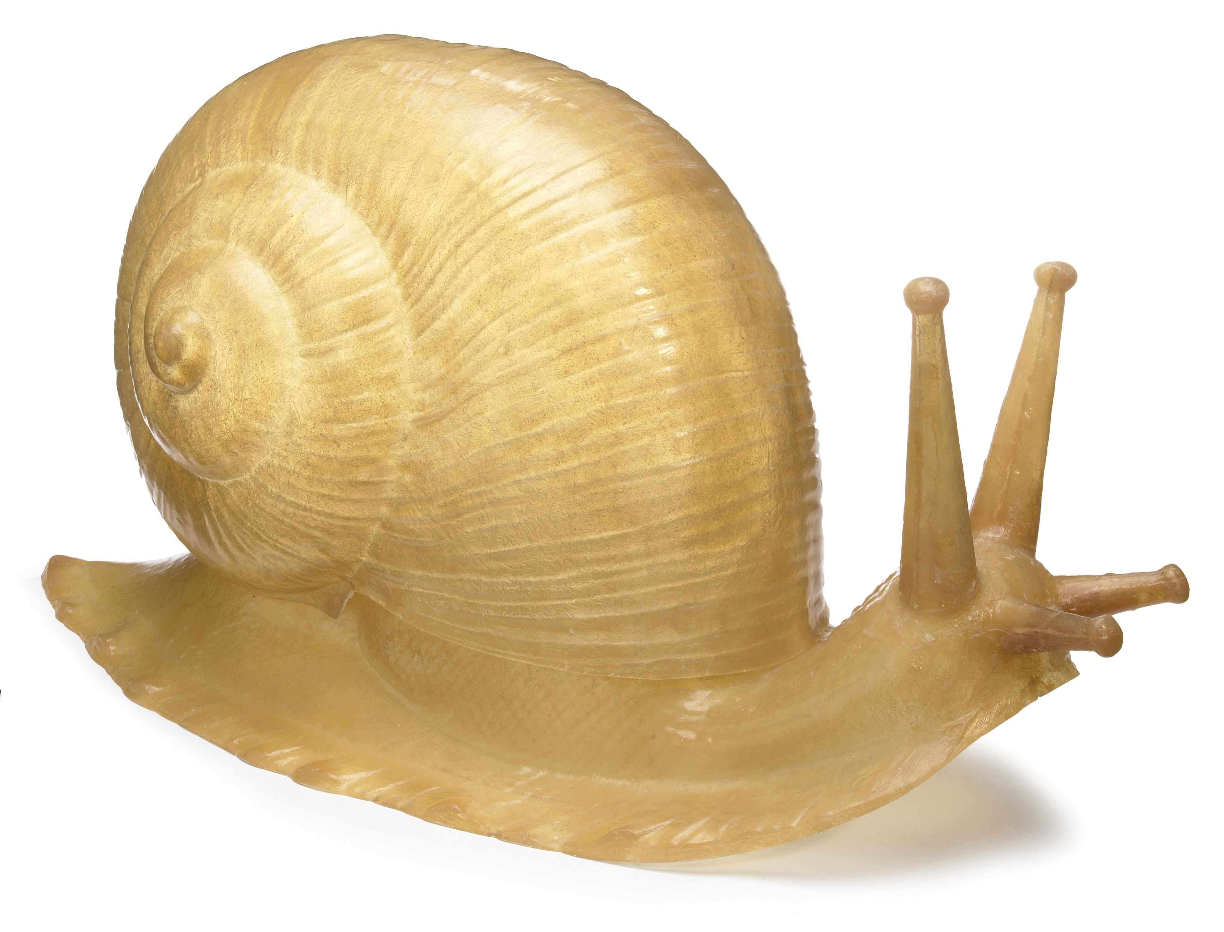 Appraisal: A Tony Duquette illuminated cast resin ghost snail sculpture design