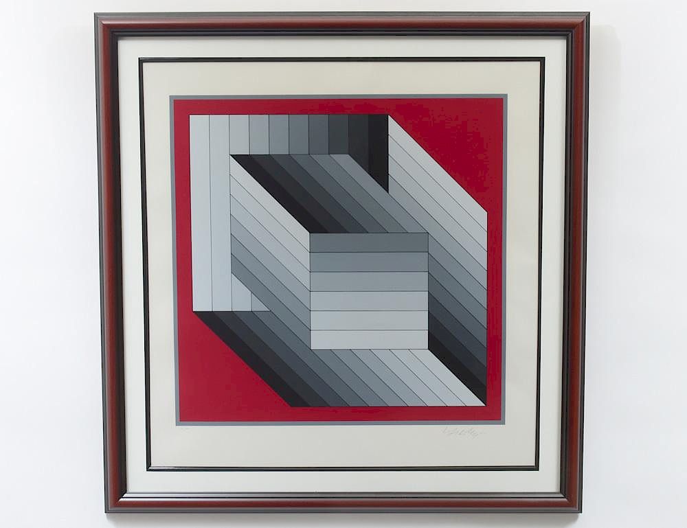 Appraisal: VICTOR VASARELY French Hungarian - Tridim Signed in pencil l