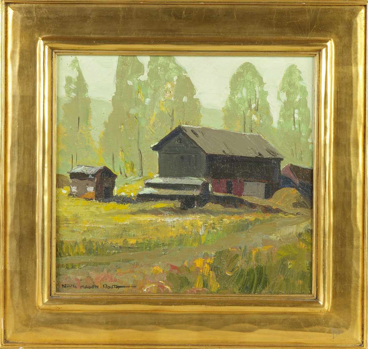 Appraisal: Nina Mason Booth American - ''Farm on the North Road