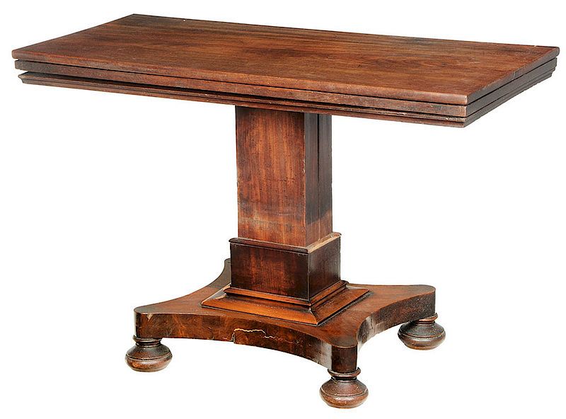 Appraisal: Georgian Mahogany Collapsible Server British th century three solid figured