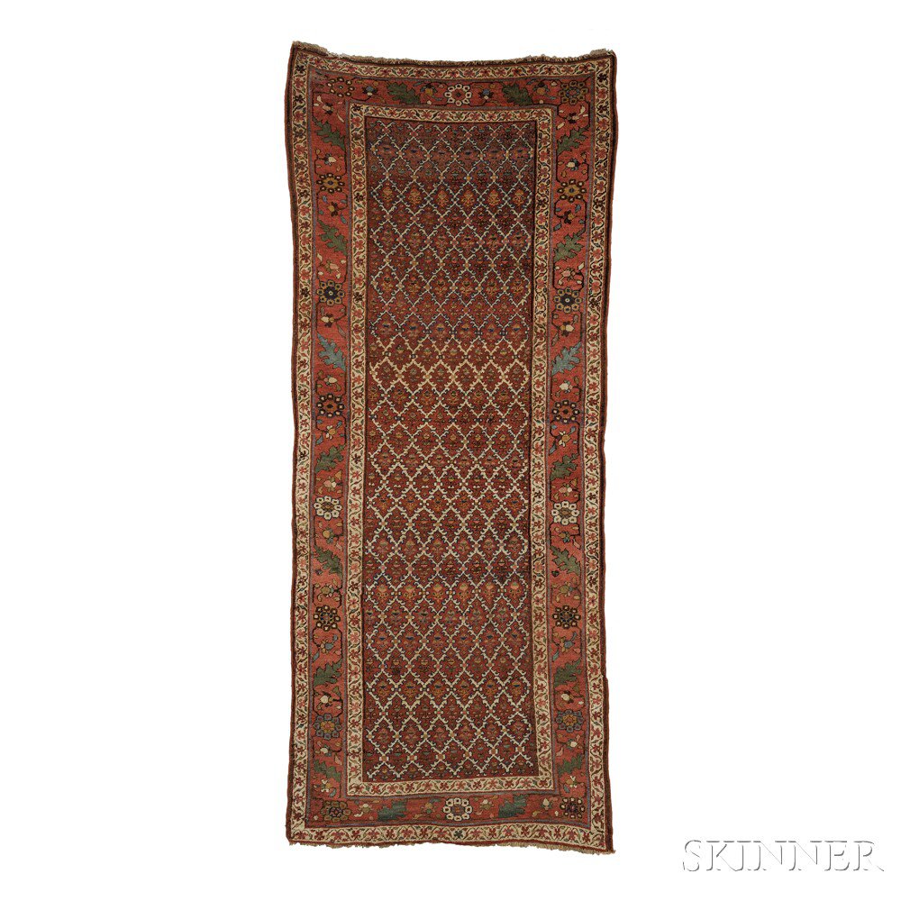 Appraisal: Bidjar Long Rug Northwest Persia late th century the ivory