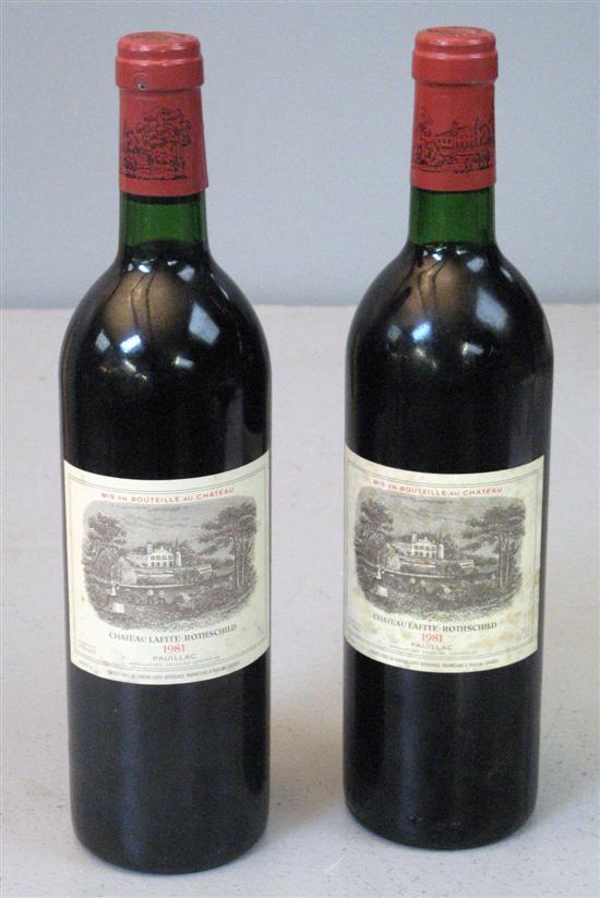 Appraisal: Two bottles Chateau Lafite Rothschild