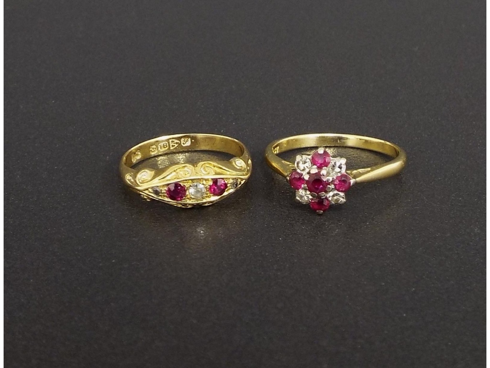 Appraisal: ct ruby and diamond ring Chester together with an ct