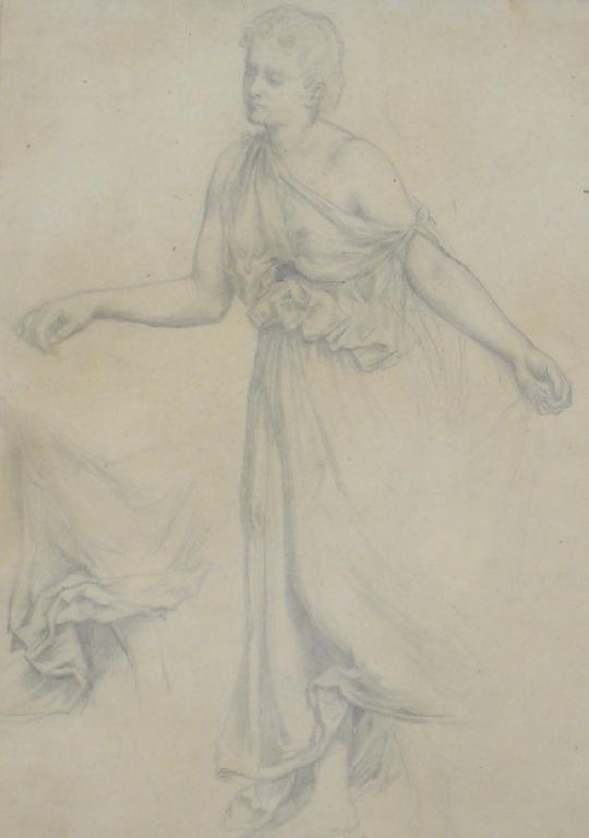 Appraisal: SIR EDWARD JOHN POYNTER Bt PRA Drapery Study recto and