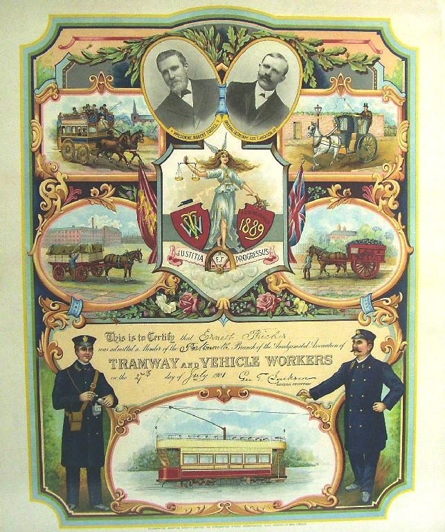 Appraisal: Victorian colour lithographic certificate poster for the Portsmouth branch of