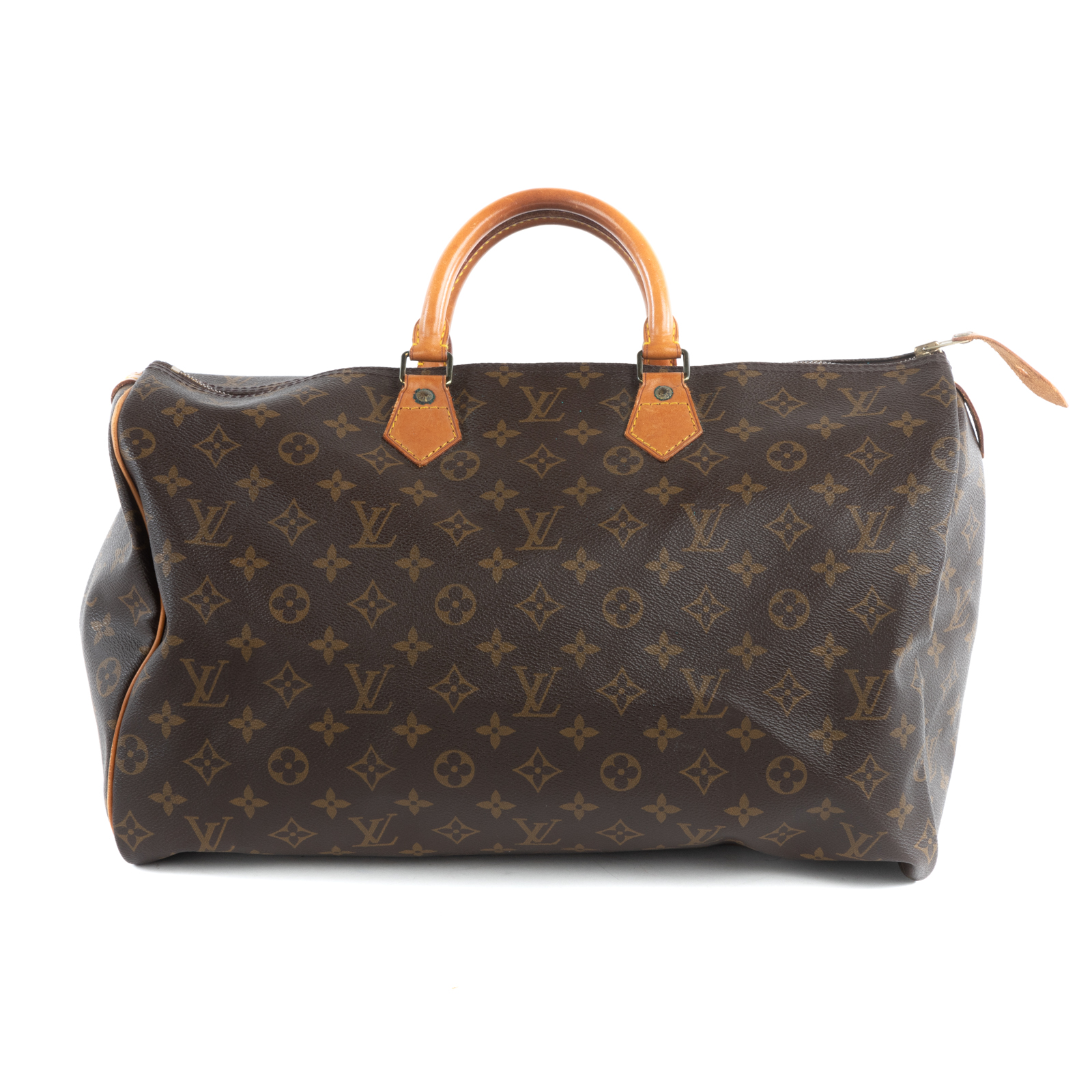 Appraisal: A LOUIS VUITTON MONOGRAM SPEEDY A brown and tan Monogram