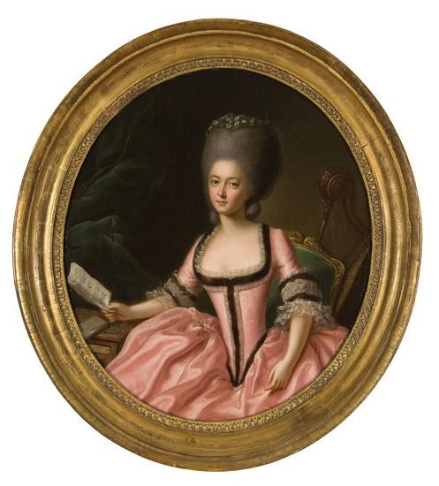 Appraisal: Francis Alleyne active - Portrait of a lady in a