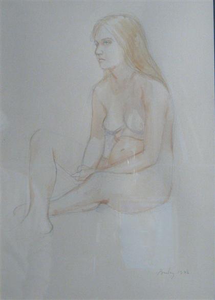 Appraisal: WILLIAM BAILEY american b FEMALE NUDE Signed and dated bottom