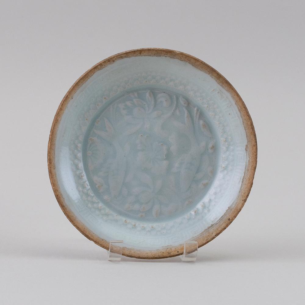 Appraisal: CHINESE QINGBAI PORCELAIN SAUCER SONG DYNASTY DIAMETER CHINESE QINGBAI PORCELAIN