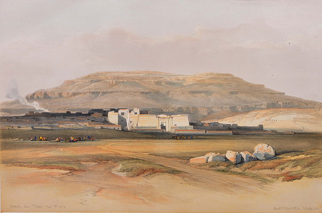 Appraisal: DAVID ROBERTS - Two views of Egypt 'Medinet Abou Thebes