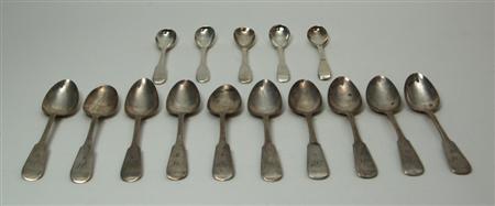 Appraisal: Unattributed - a set of ten Scottish provincial teaspoons marked