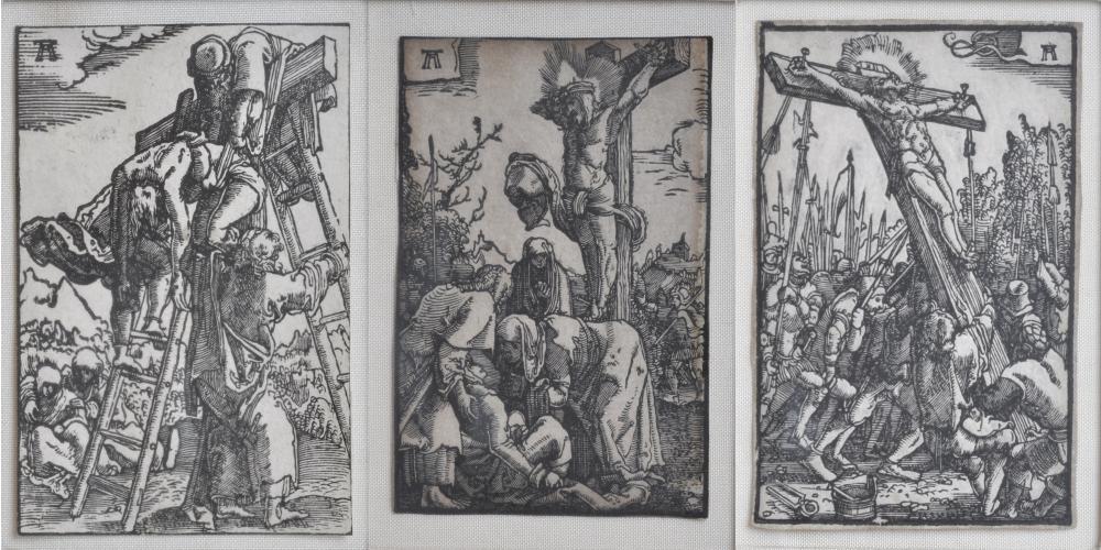 Appraisal: ALBRECHT ALTDORFER WOODBLOCKS IN GILT FRAMESAlbrecht Altdorfer Germany - gilt