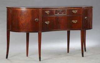 Appraisal: American Federal Style Carved Mahogany Sideboard early th c the