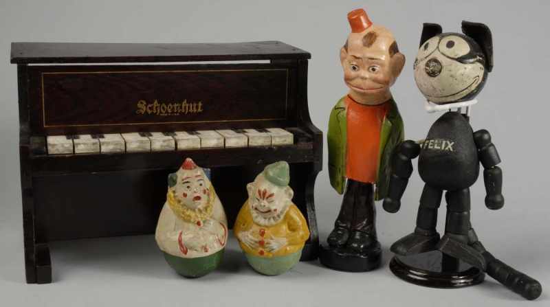 Appraisal: Lot of Schoenhut and Character Dolls Description Schoenhut Felix with