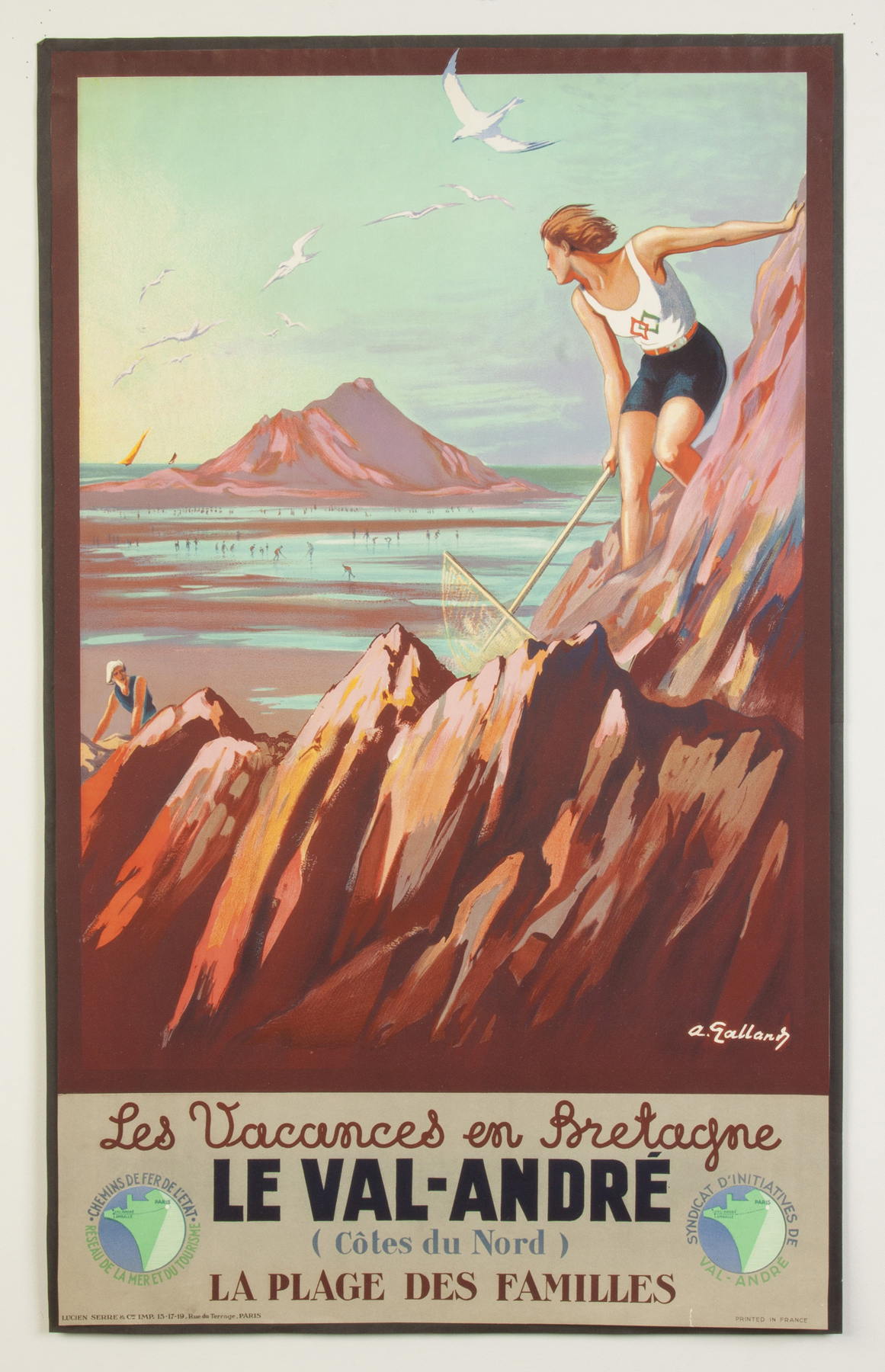 Appraisal: Le Val-Andre Vintage Travel Poster By A Gallang