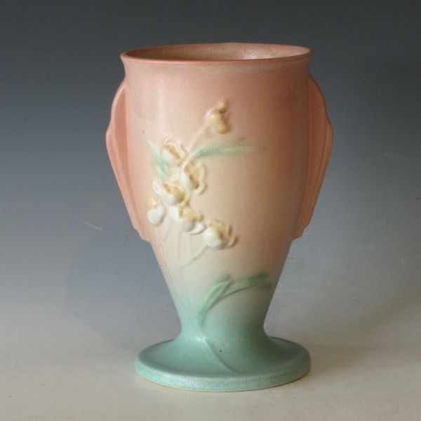 Appraisal: Roseville Ixia vase in pink and green Marked Roseville -