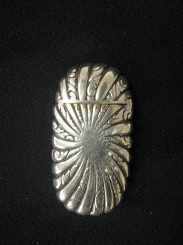 Appraisal: Victorian Nickel Silver Match Safe