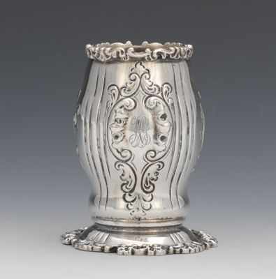 Appraisal: A Small Sterling Silver Footed Vase by Black Starr and