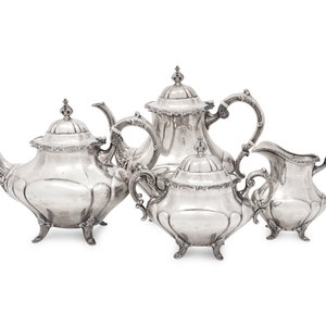 Appraisal: An American Four-Piece Tea and Coffee Service Reed Barton Taunton