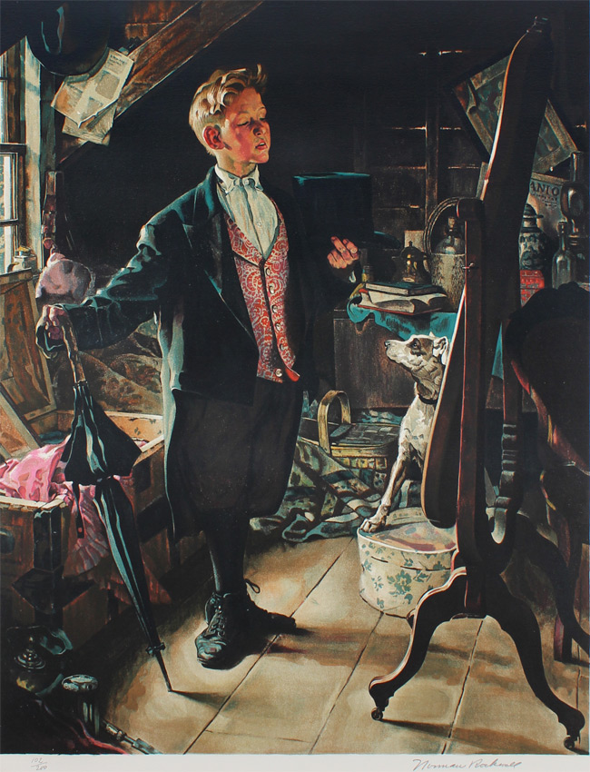 Appraisal: ROCKWELL Norman American - ''Top Hat and Tails'' Collotype sight