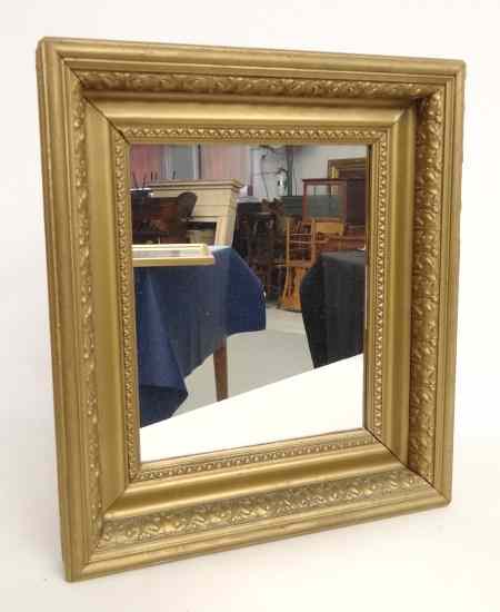 Appraisal: th c frame with mirror Sight '' x ''