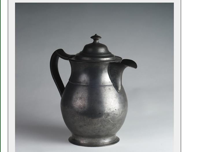 Appraisal: PEWTER COVERED PITCHER MARKED BOARDMAN HALL PHILADELPHIA CIRCA Height inches