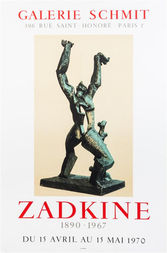 Appraisal: Sale Lot After Ossip Zadkine Russian - Exhibition Poster for