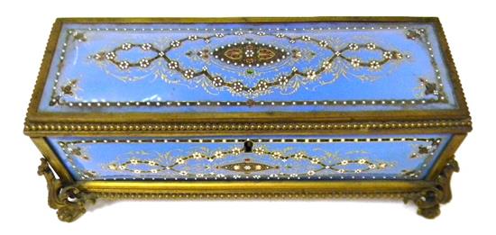 Appraisal: Late th early th C French covered jewelry casket box