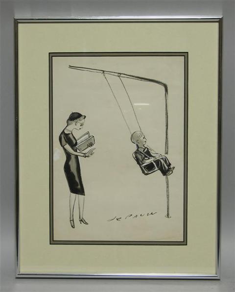 Appraisal: VICTOR DE PAUW AMERICAN - MOTHER AND CHILD SWINGING c