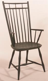 Appraisal: th C PA Tall Back Windsor Arm Chair th C