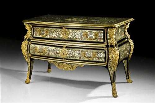 Appraisal: IMPORTANT BOULLE MARQUETRY CHEST OF DRAWERS R gence from a