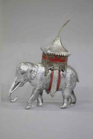 Appraisal: DRESDEN ELEPHANT WITH HOWDAH Germany realistic example of a silver