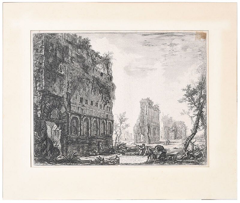 Appraisal: Giovanni Battista Piranesi Italian - Veduta degli Avanzi della Circonferenza