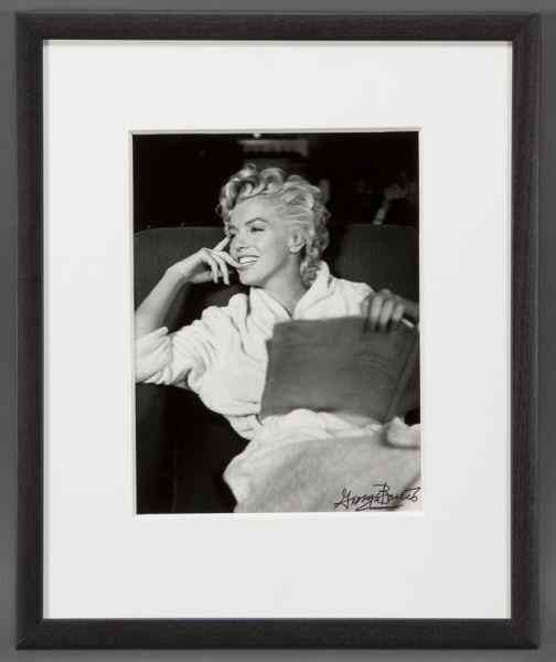 Appraisal: George Barris ''Marilyn Reading'' gelatin silverprint Signed on the image