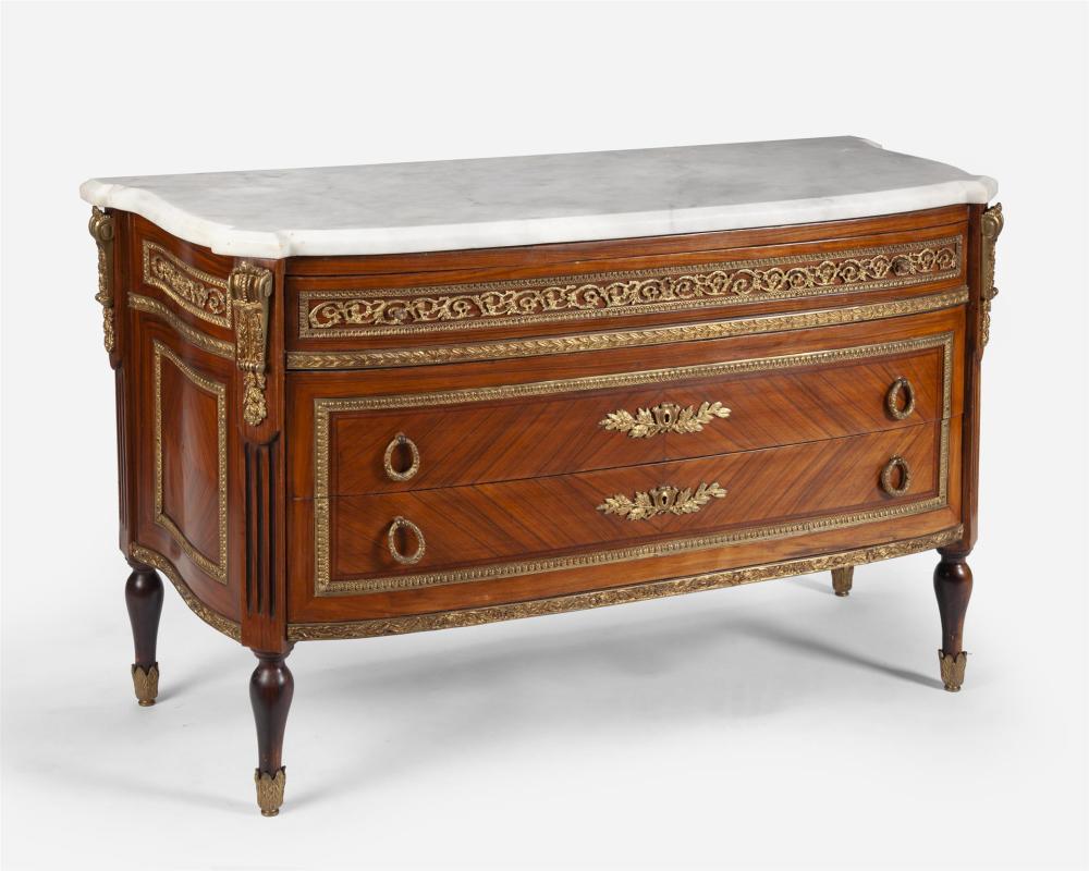 Appraisal: A Louis XVI-style gilt-bronze mounted commode First-quarter th Century The