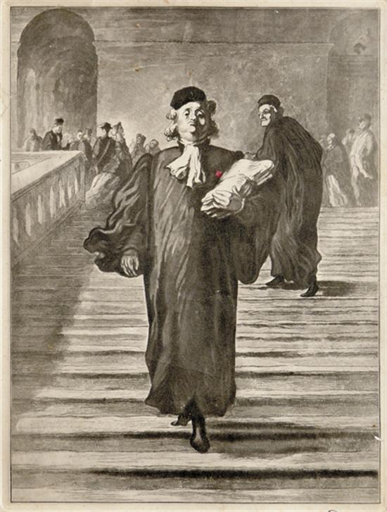 Appraisal: Portraits and caricatures Honore Daumier after French - CARICATURE OF