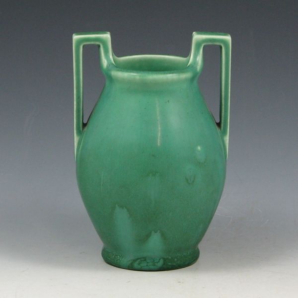 Appraisal: Rookwood vase with tall square handles from in matte green