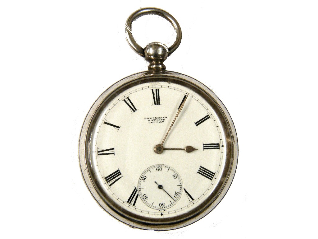 Appraisal: English silver fusee lever pocket watch hallmarked Birmingham the dial