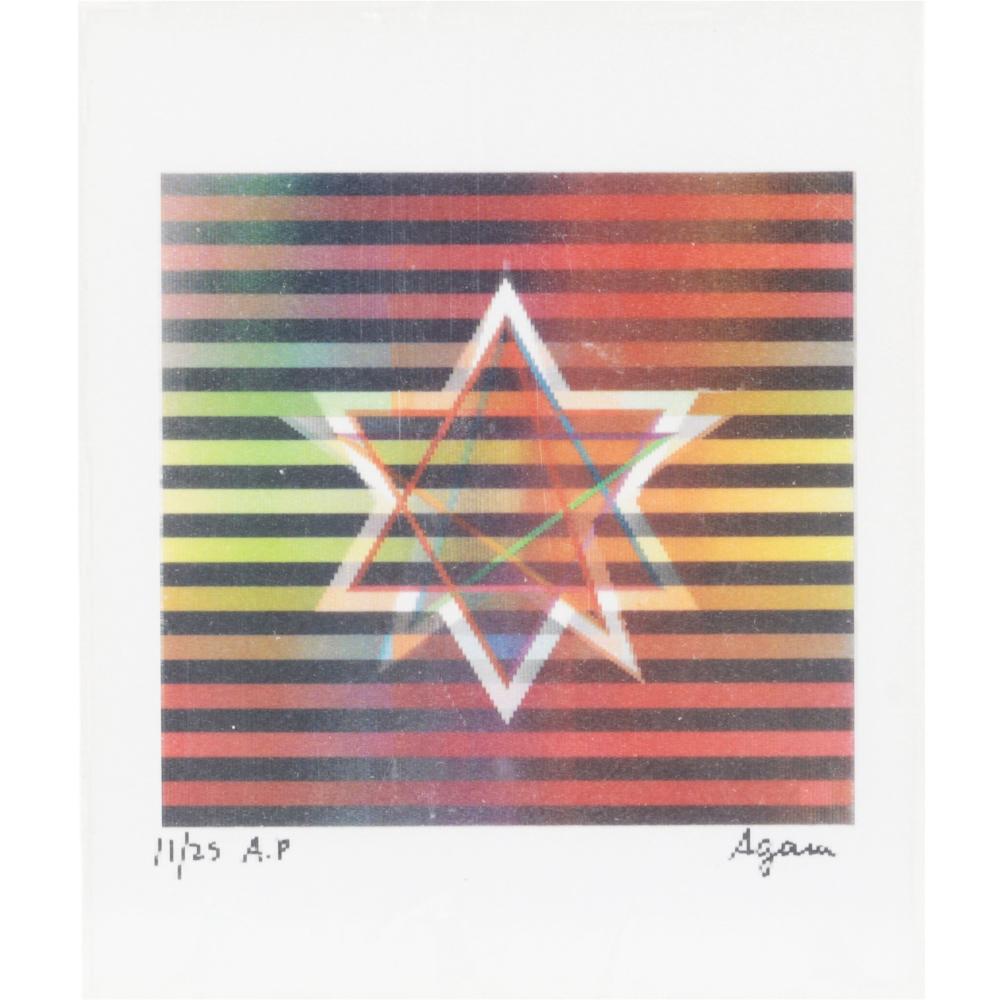 Appraisal: YAACOV AGAM NEW YORK ISRAEL FRANCE B STAR OF DAVID