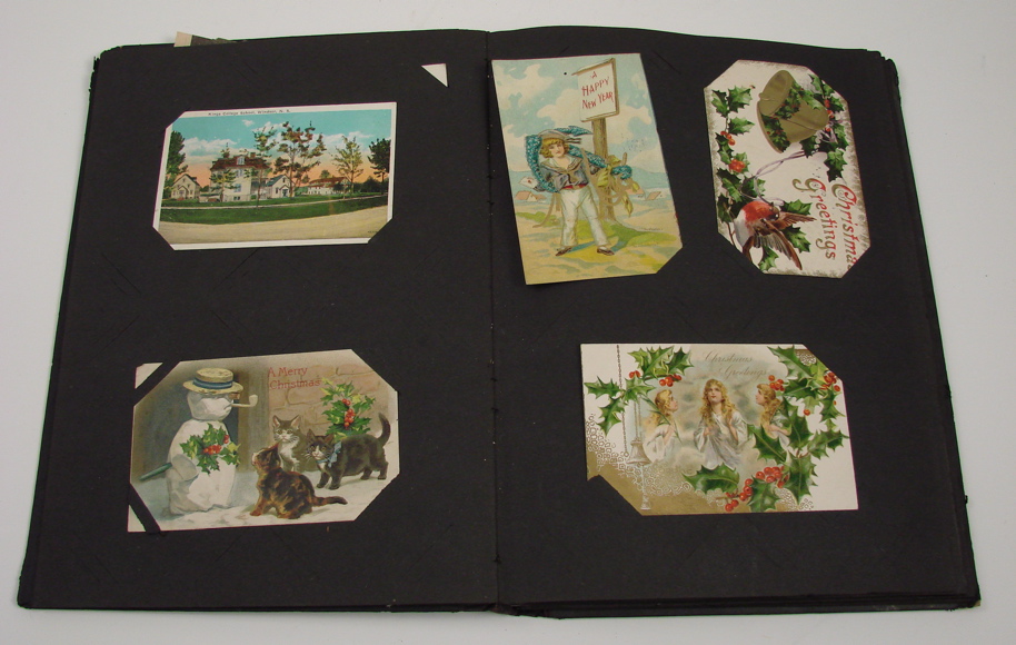 Appraisal: THREE POSTCARD ALBUMS One contains twelve chrome postcards one contains