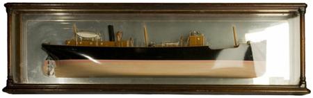 Appraisal: A late th century ship builder's half hull model of