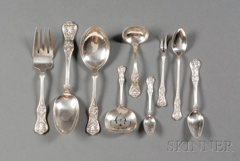 Appraisal: Assembled Group of King Pattern Sterling Flatware Dominick Haff King