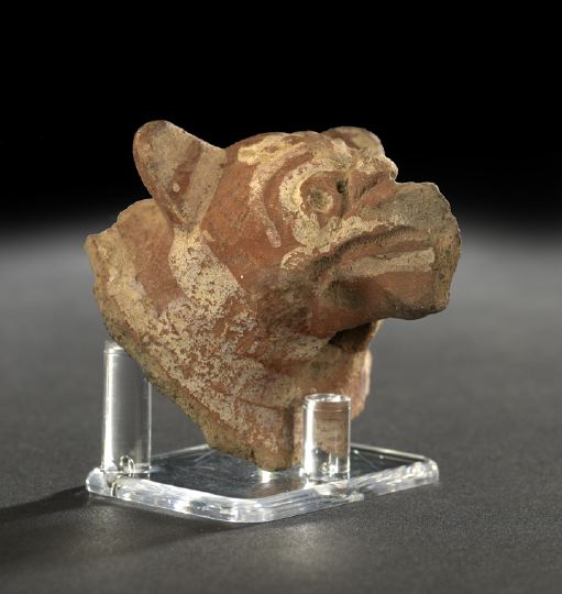 Appraisal: Pre-Columbian Terra Cotta Animal Head Fragment B C - A