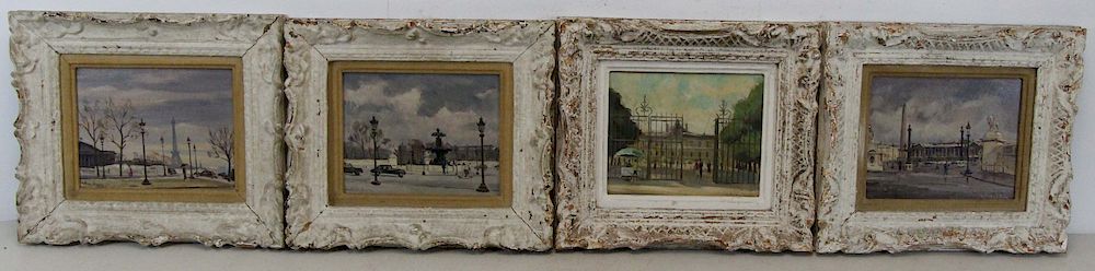 Appraisal: ANDRE CHOCHON FRENCH - Lot of Oils on Board Parisian