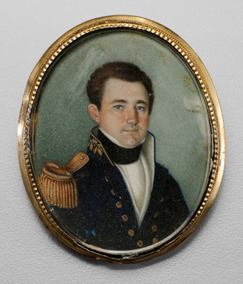 Appraisal: American miniature portrait Lt Spencer Clack Gist - circa unsigned