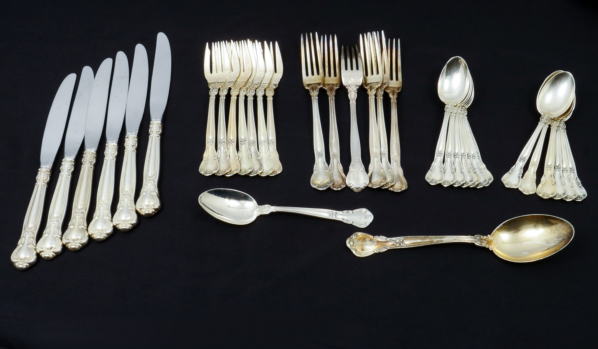 Appraisal: PC GORHAM ''CHANTILLY'' STERLING FLATWARE Approx Troy ounces Comprising -