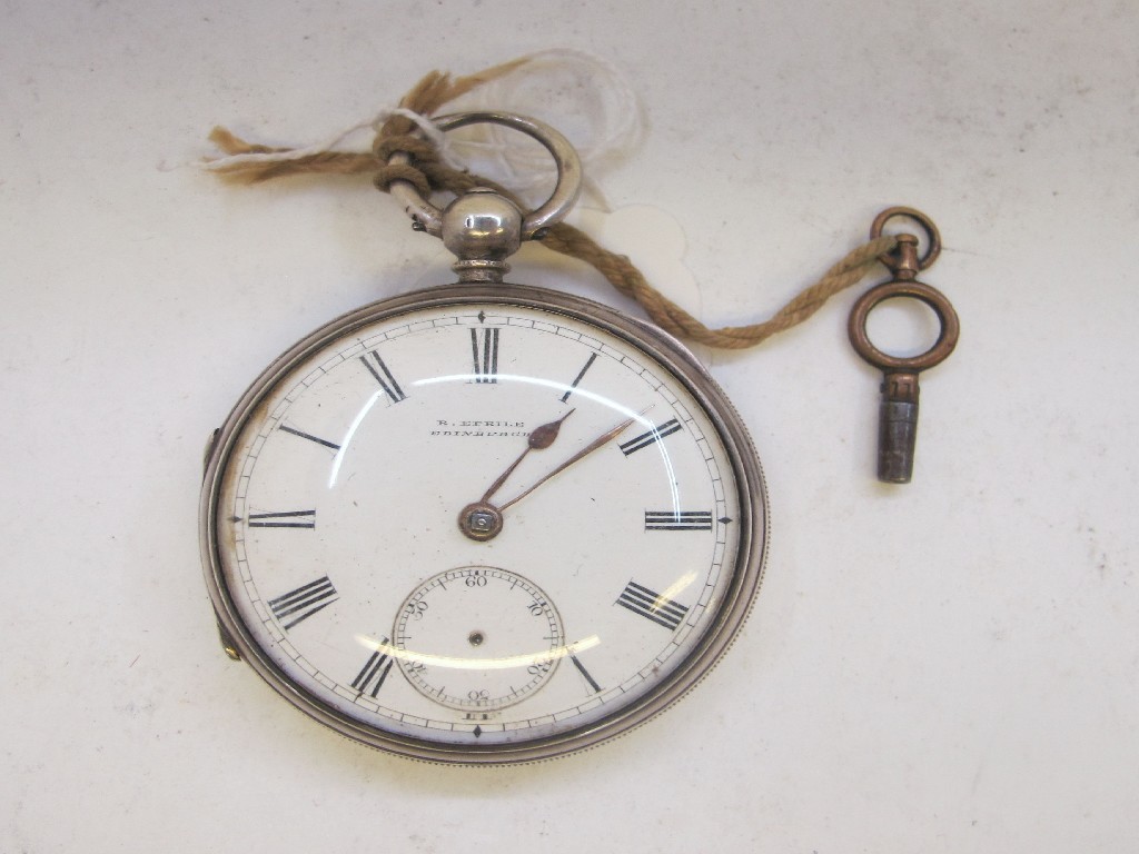 Appraisal: A silver cased pocket watch by R Eprile Edinburgh hallmarked