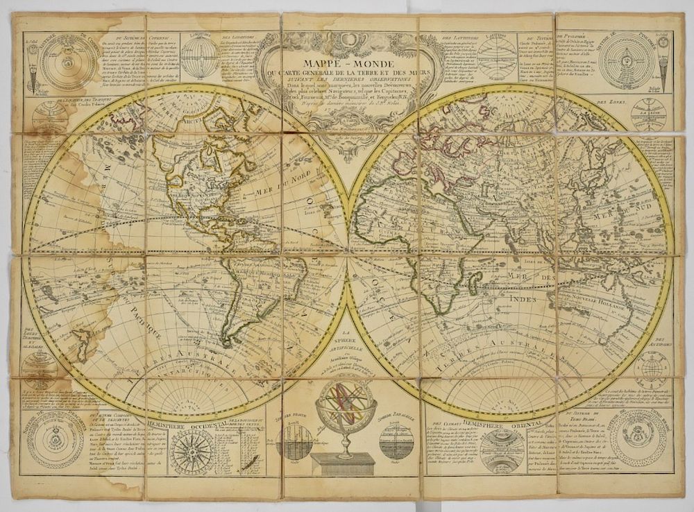 Appraisal: Nolin Map of the World Jean-Baptiste Nolin - Mappe-Monde ou