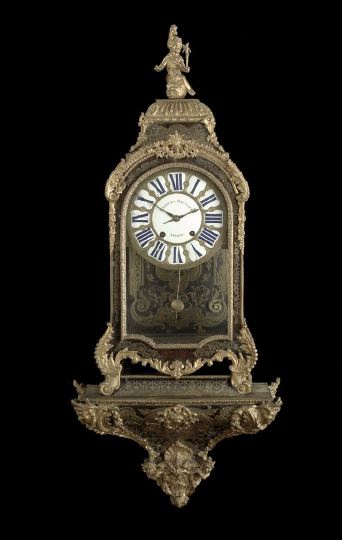 Appraisal: Sumptuous French Gilt-Brass-Mounted Boulle Cartel Clock fourth quarter th century