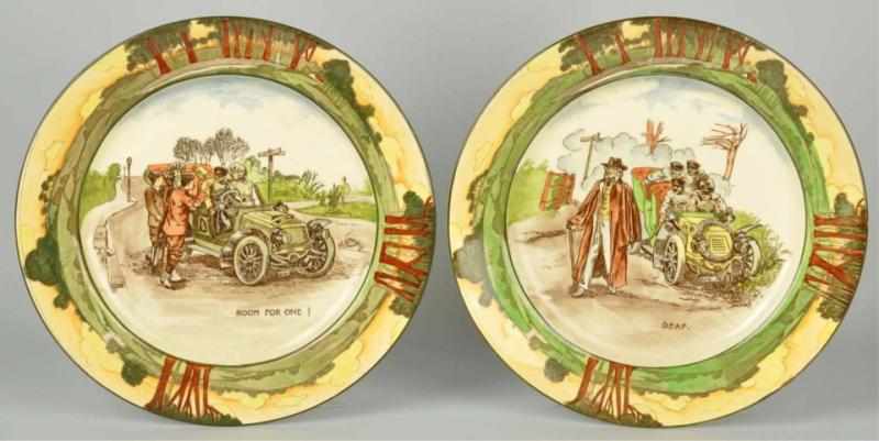 Appraisal: Lot of Early Royal Doulton Automotive Plates Includes Deaf and